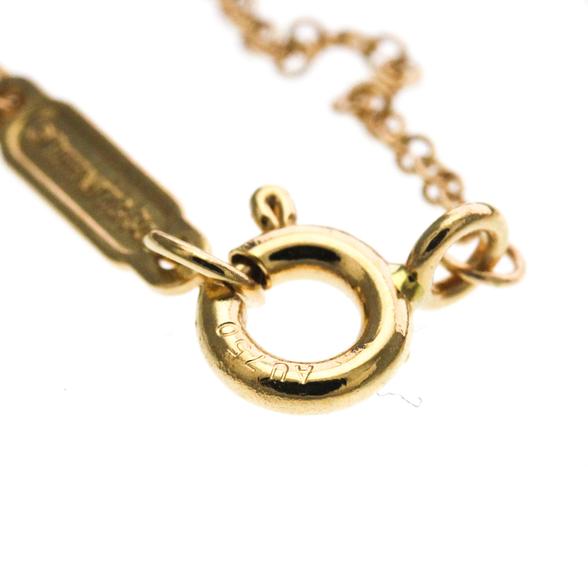 Tiffany & Co. Open Circle Pendant 18K Rose Gold With Diamonds Gold Pink_Gold Necklace Jewelry (Pre-Owned)