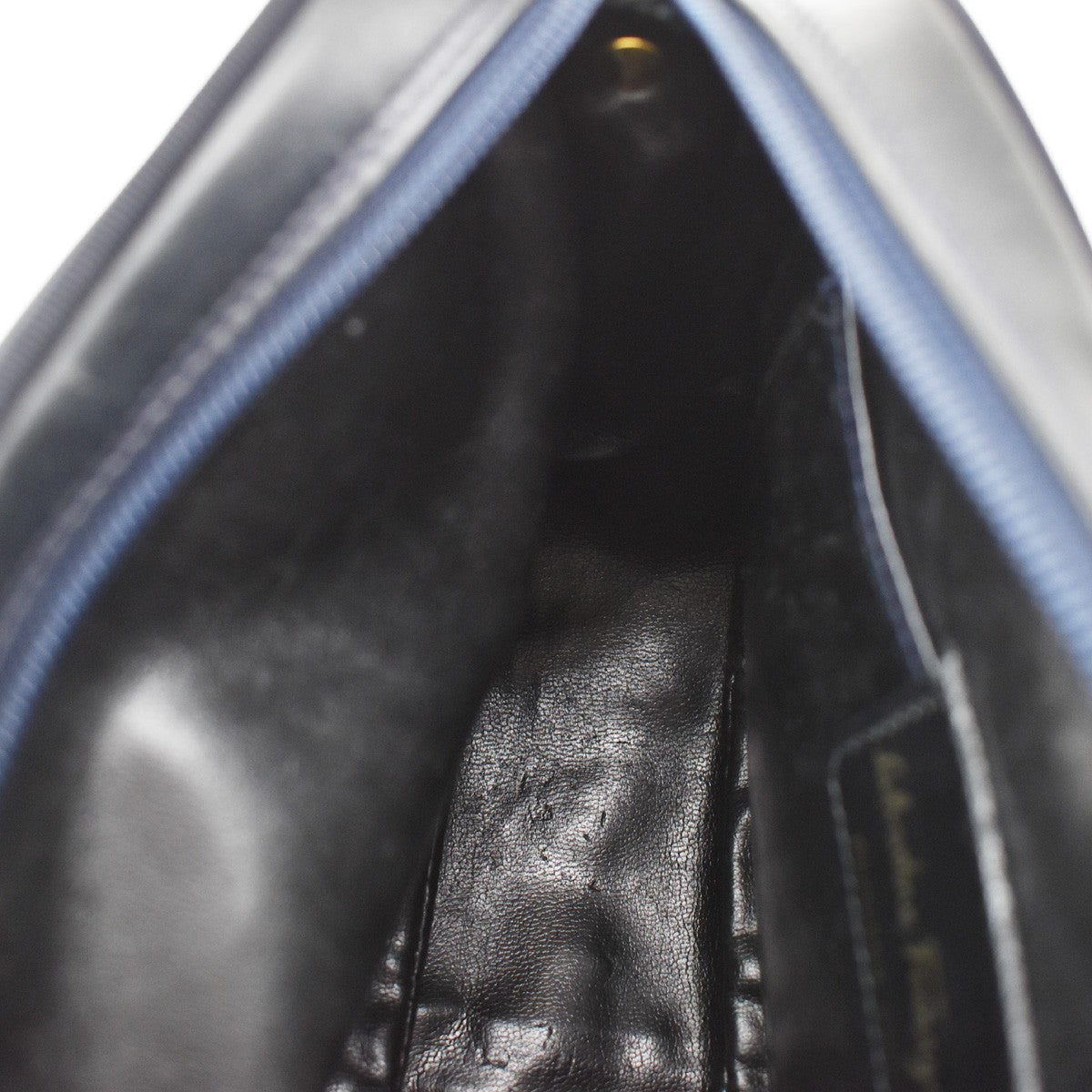 Salvatore Ferragamo Vara Bow Camera Leather Navy Leather Shoulder Bag Bag (Pre-Owned)