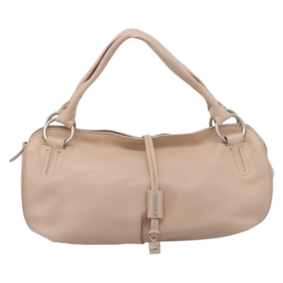 Celine Bittersweet Leather Beige Leather Handbag (Pre-Owned)