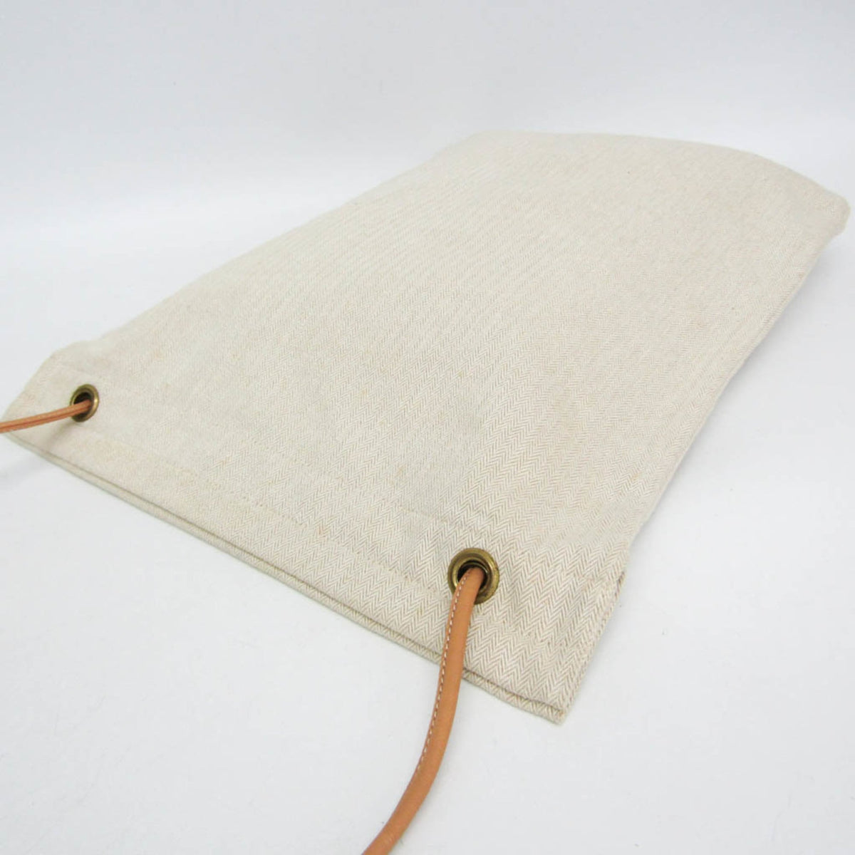 Hermes Aline Toile Beige Cotton Shoulder Bag Bag (Pre-Owned)