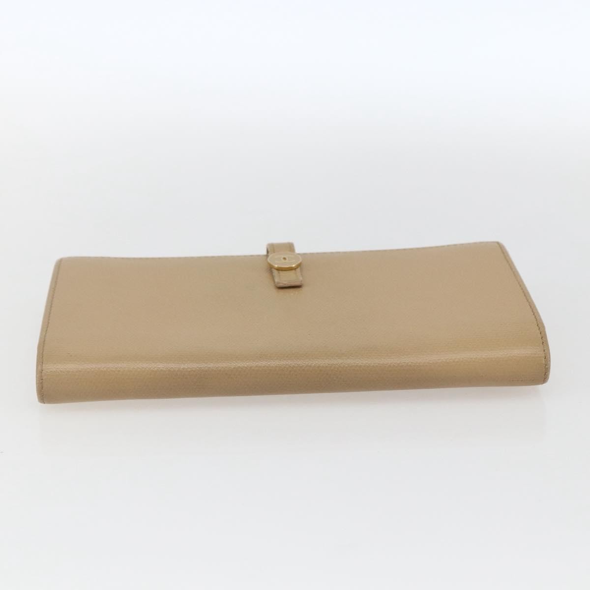 Chanel Coco Bouton Leather Beige Leather Wallets Accessory (Pre-Owned)
