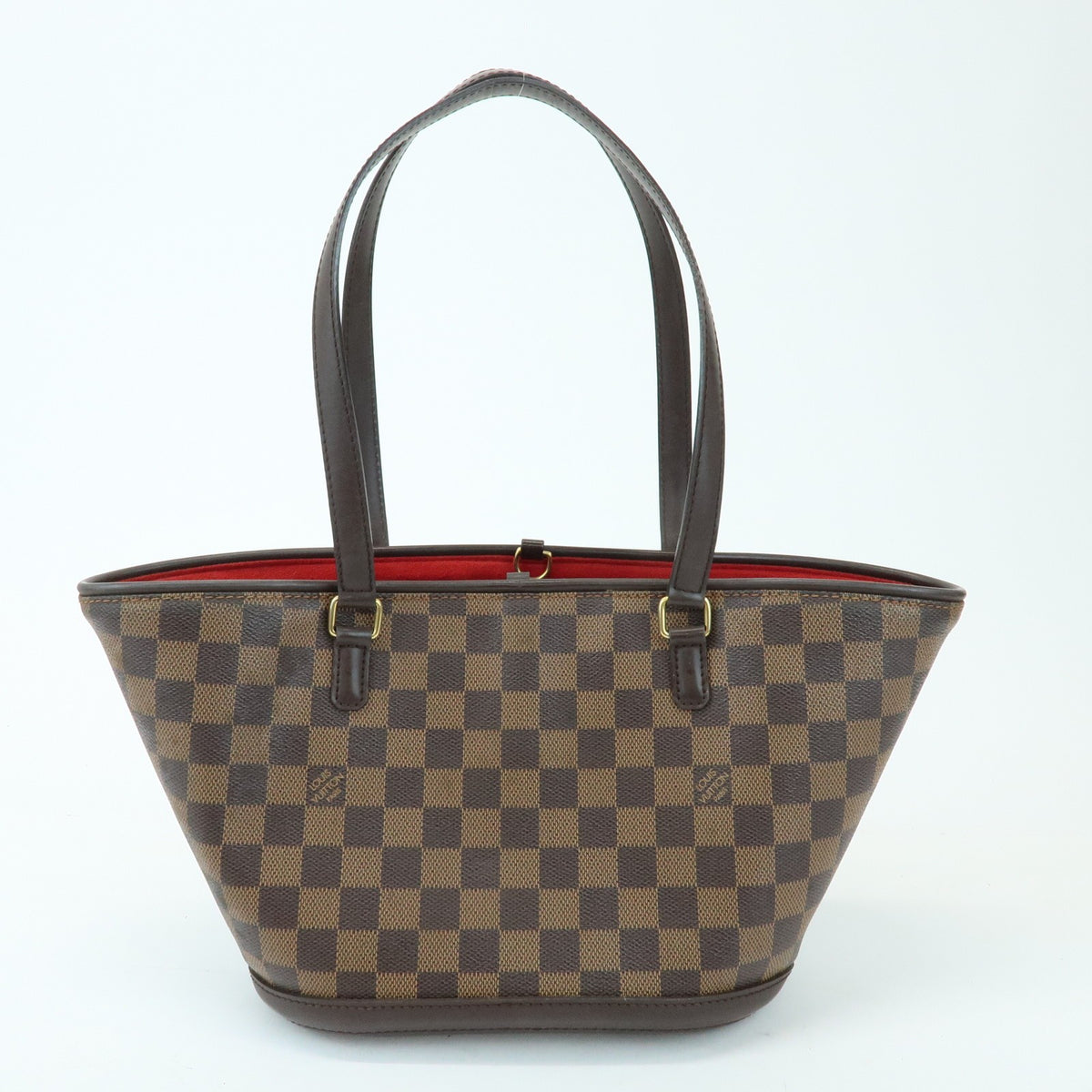 Louis Vuitton Manosque Damier Brown Canvas Handbag (Pre-Owned)
