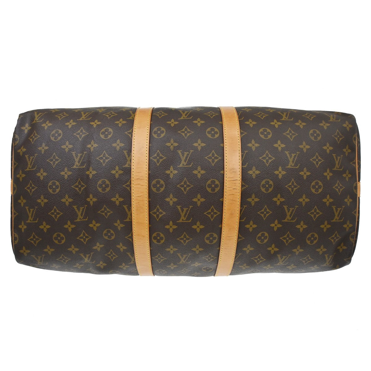 Louis Vuitton Keepall Bandouliere Monogram Canvas Brown Canvas Travel Bag Bag (Pre-Owned)