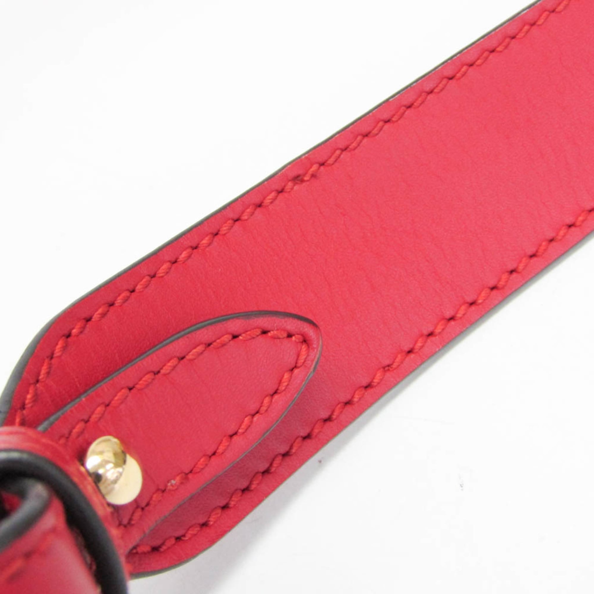 Gucci Sylvie Leather Red Leather Shoulder Bag Bag (Pre-Owned)