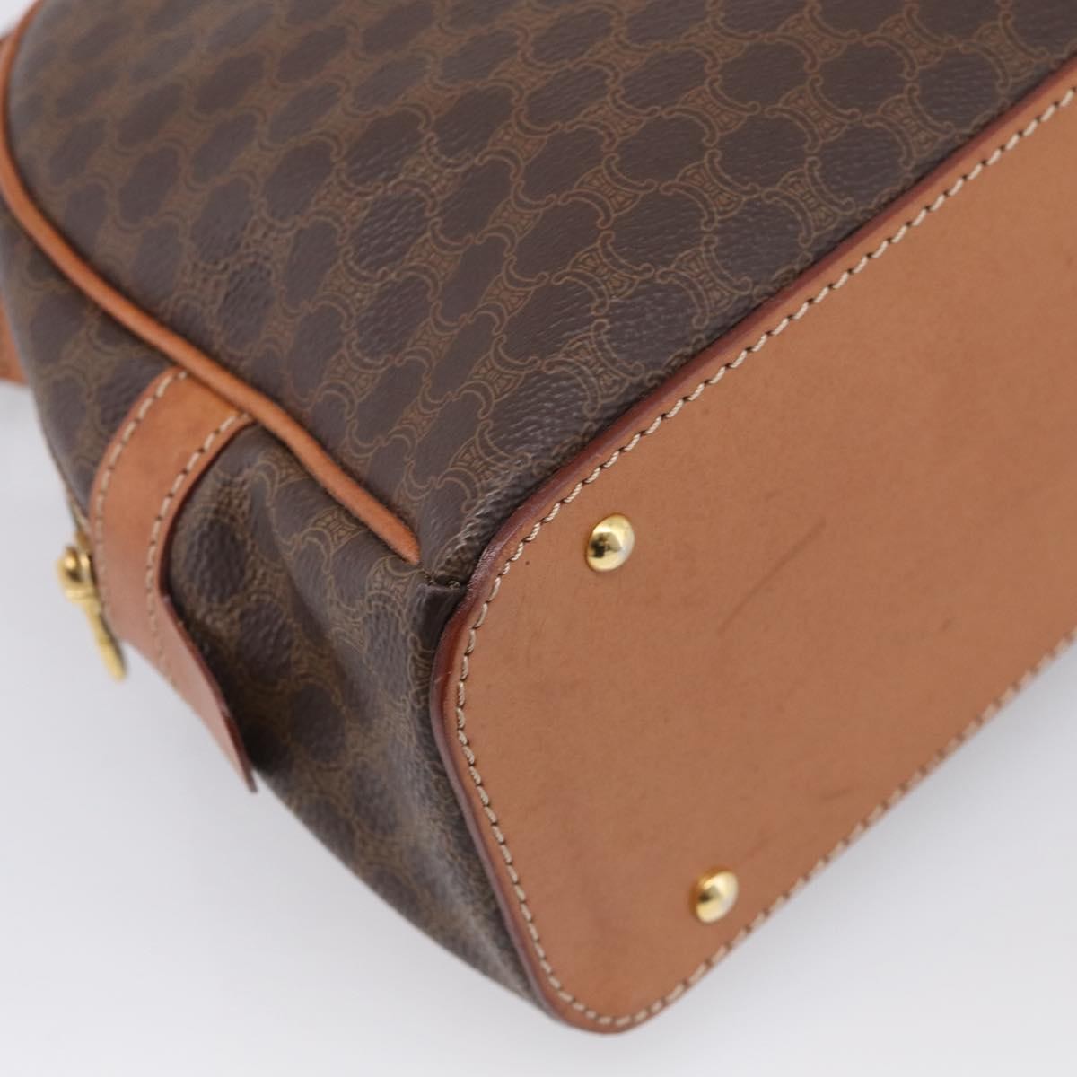 Celine C Macadam Canvas Brown Canvas Handbag (Pre-Owned)
