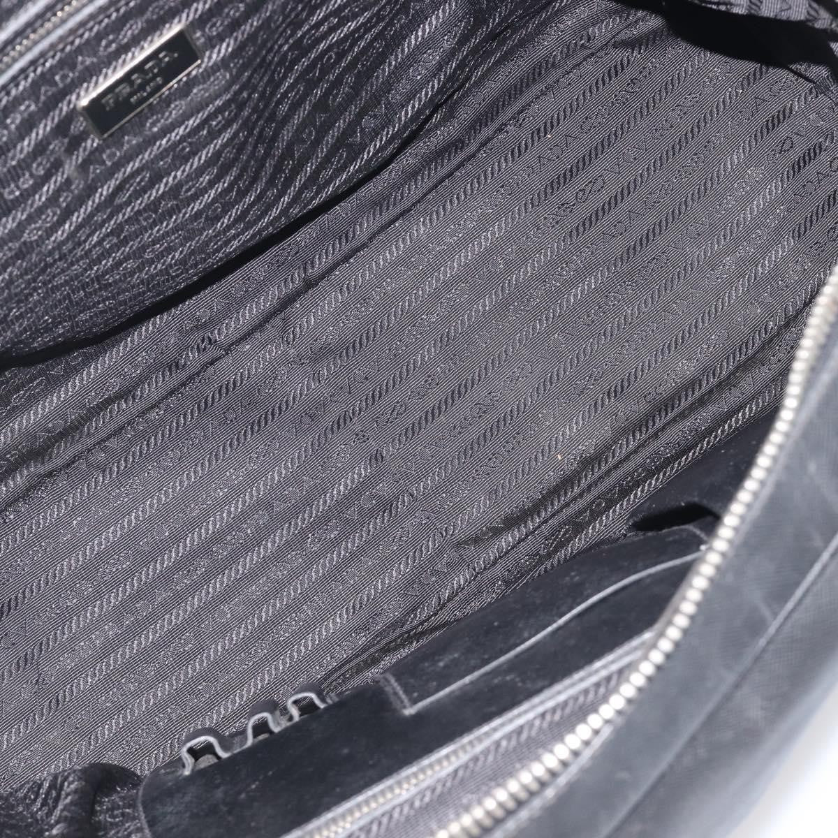Prada Vintage Leather Black Leather Handbag (Pre-Owned)