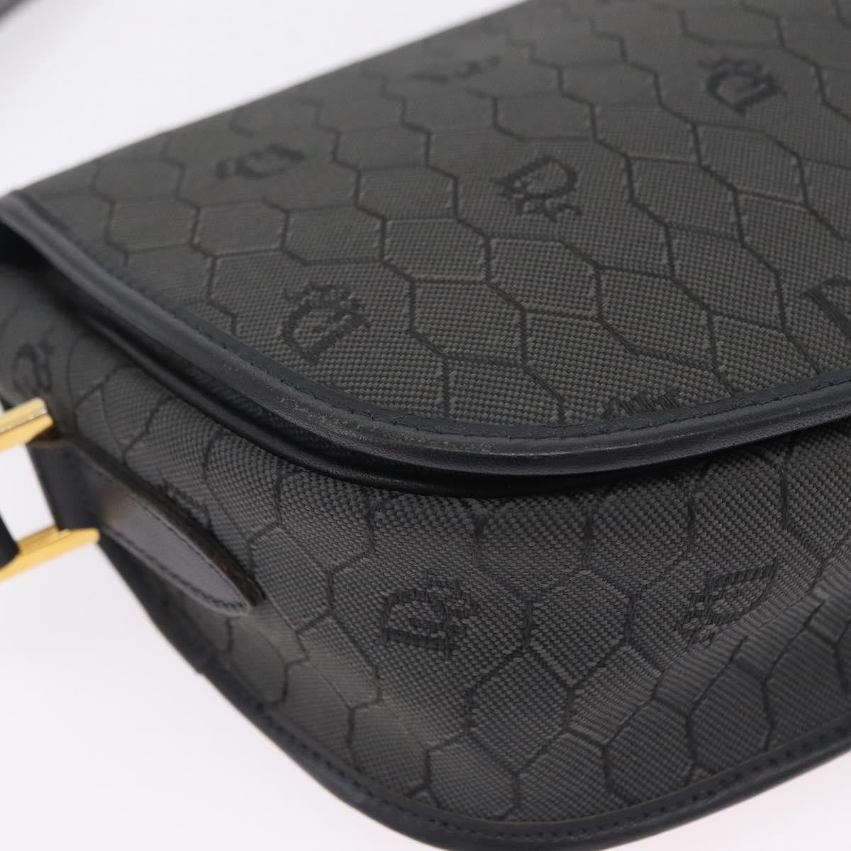 Christian Dior Vintage Honeycomb Canvas Black Canvas Shoulder Bag Bag (Pre-Owned)