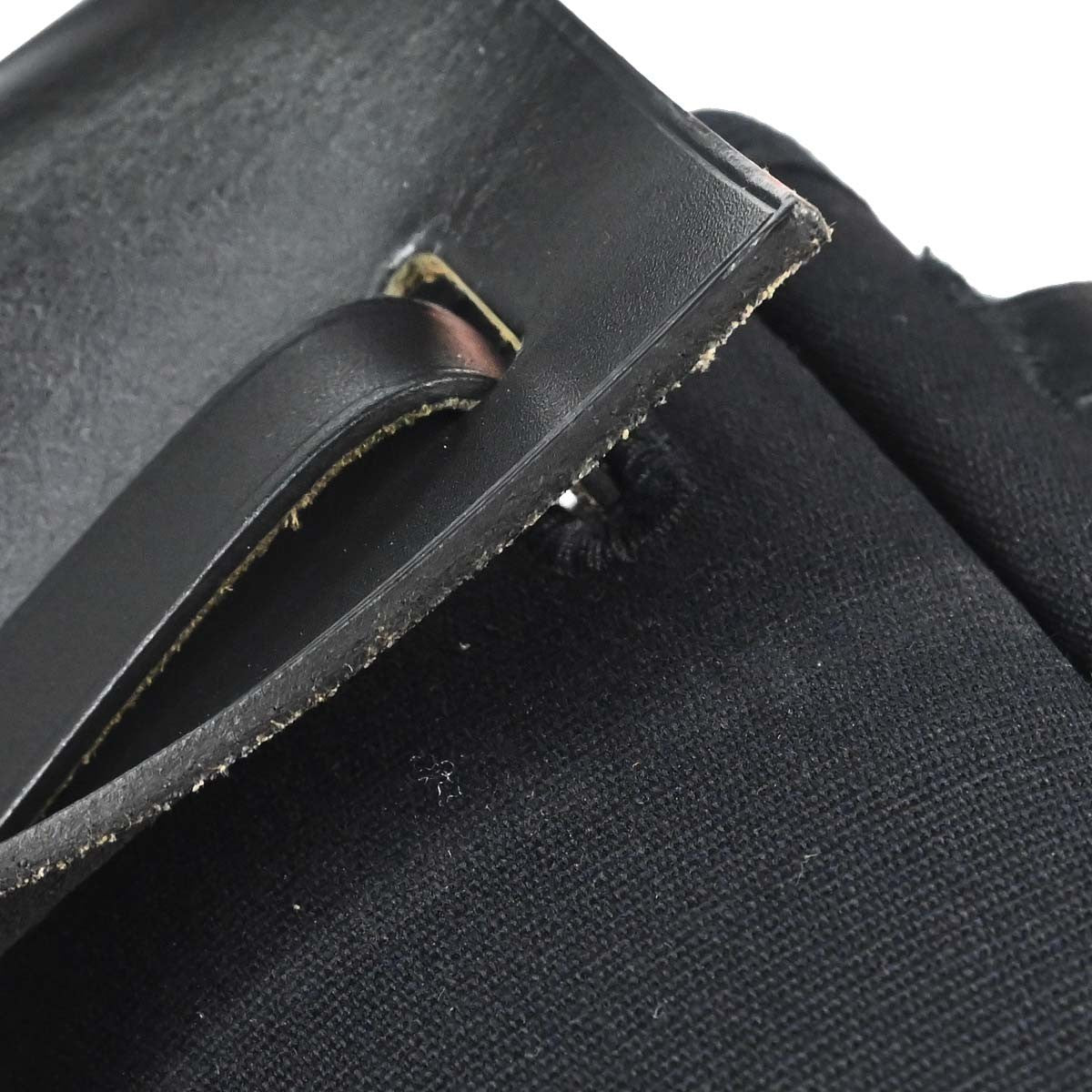 Hermes Herbag Toile And Leather Black Canvas Handbag (Pre-Owned)