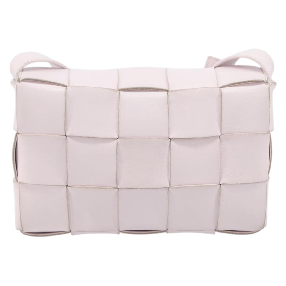 Bottega Veneta Cassette Maxi Intrecciato Leather Pink Leather Crossbody Bag Bag (Pre-Owned)