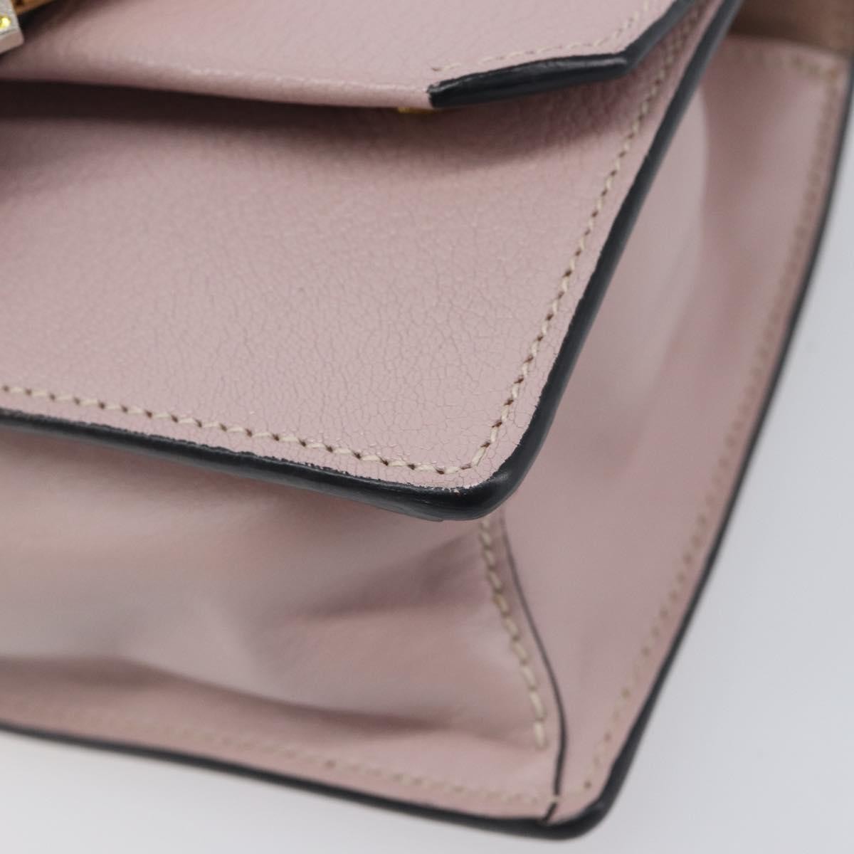 Miu Miu Madras Crystal Flap Leather Pink Leather Crossbody Bag Bag (Pre-Owned)