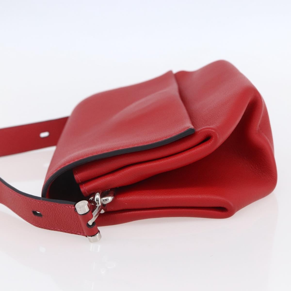 Hermes Opli Novillo Red Leather Shoulder Bag Bag (Pre-Owned)