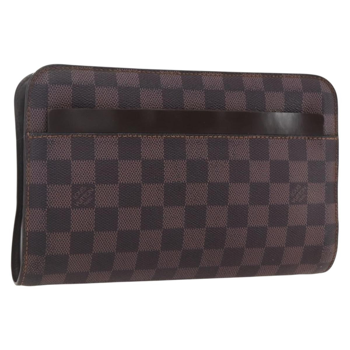 Louis Vuitton Pochette Saint Louis Damier Ebene Brown Canvas Clutche & Pouche Bag (Pre-Owned)