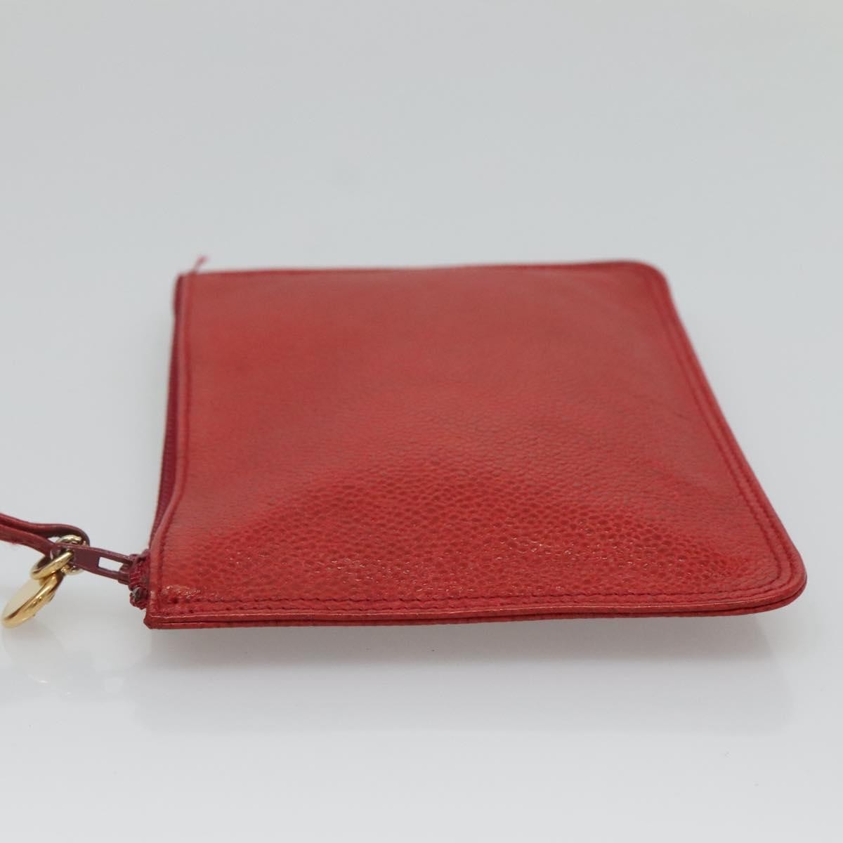 Chanel Vintage Caviar Red Leather Backpack Bag (Pre-Owned)