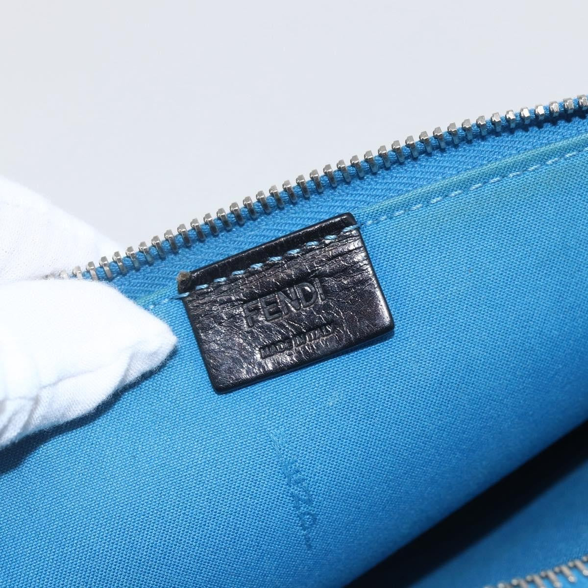Fendi Monster Clutch Leather Blue Leather Clutche & Pouche Bag (Pre-Owned)
