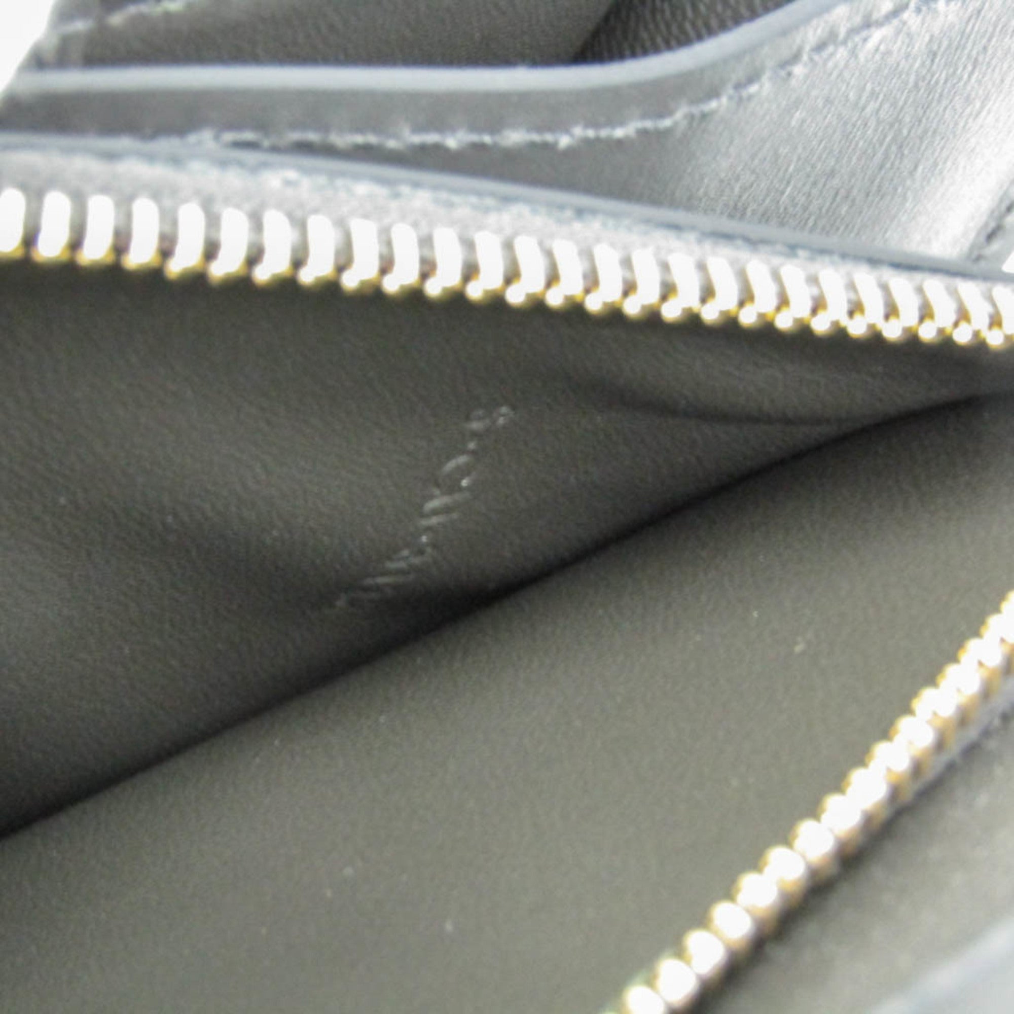 Celine Classic Box Smooth Leather Gray Leather Handbag (Pre-Owned)