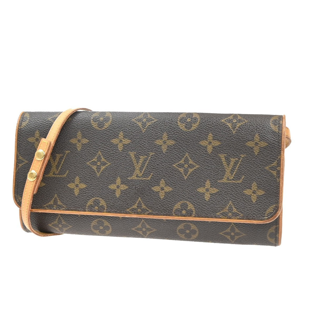 Louis Vuitton Twin Monogram Canvas Brown Canvas Clutche & Pouche Bag (Pre-Owned)