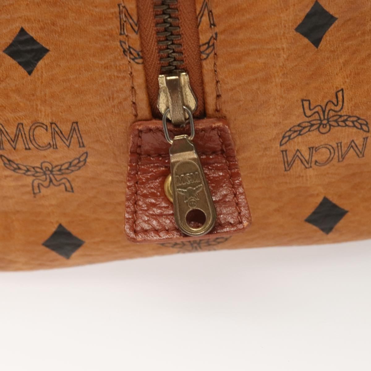 MCM Visetos Canvas And Leather Brown Canvas Bag (Pre-Owned)