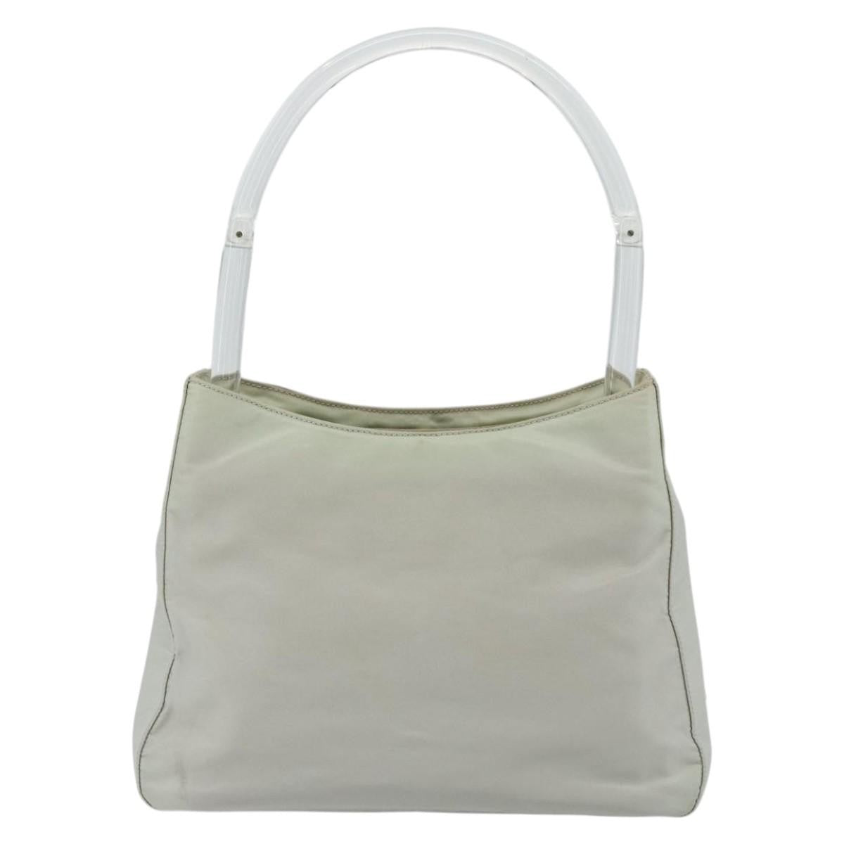 Prada Resin Handle Tessuto Clear Nylon Shoulder Bag Bag (Pre-Owned)