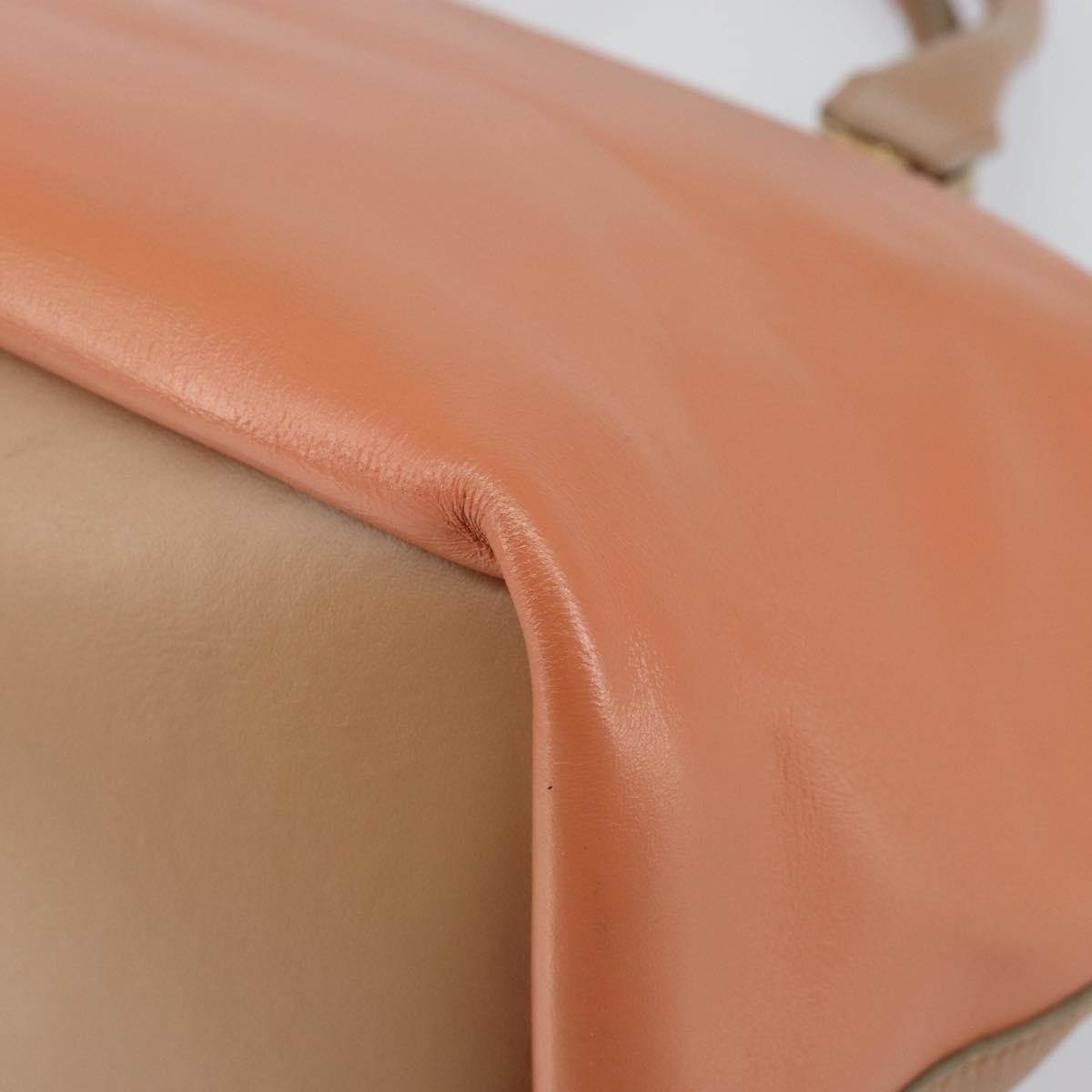 Chloe Bicolor Baylee Satchel Leather Orange Leather Handbag (Pre-Owned)