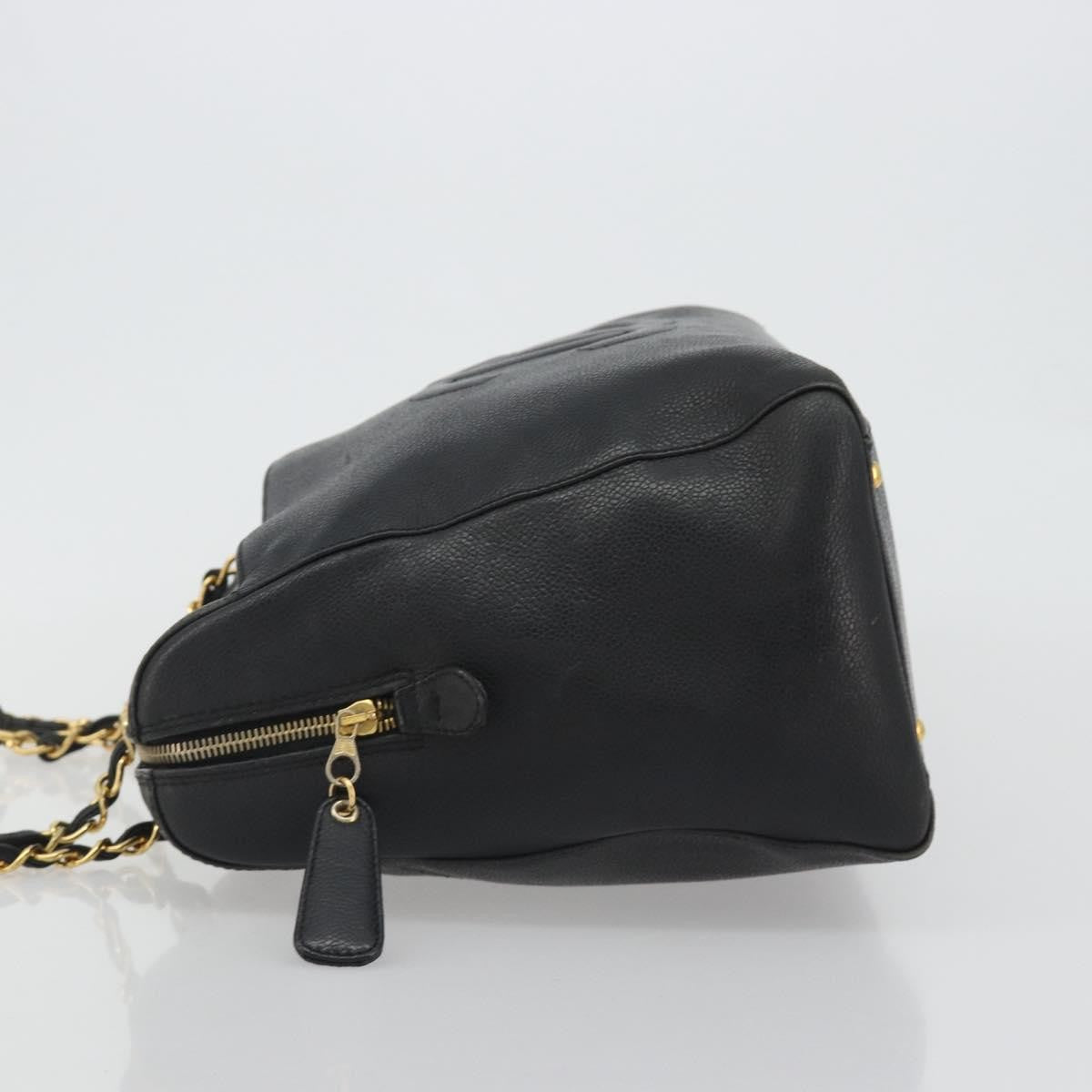 Chanel Timeless Chain Tote Caviar Black Calfskin Shoulder Bag Bag (Pre-Owned)