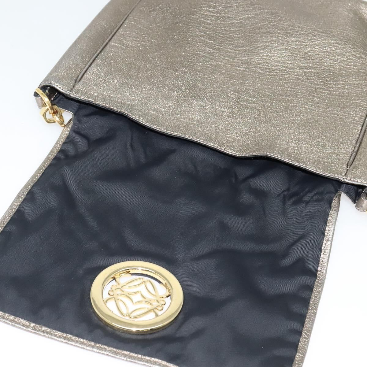 Loewe Anagram Leather Gold Leather Tote Bag Bag (Pre-Owned)