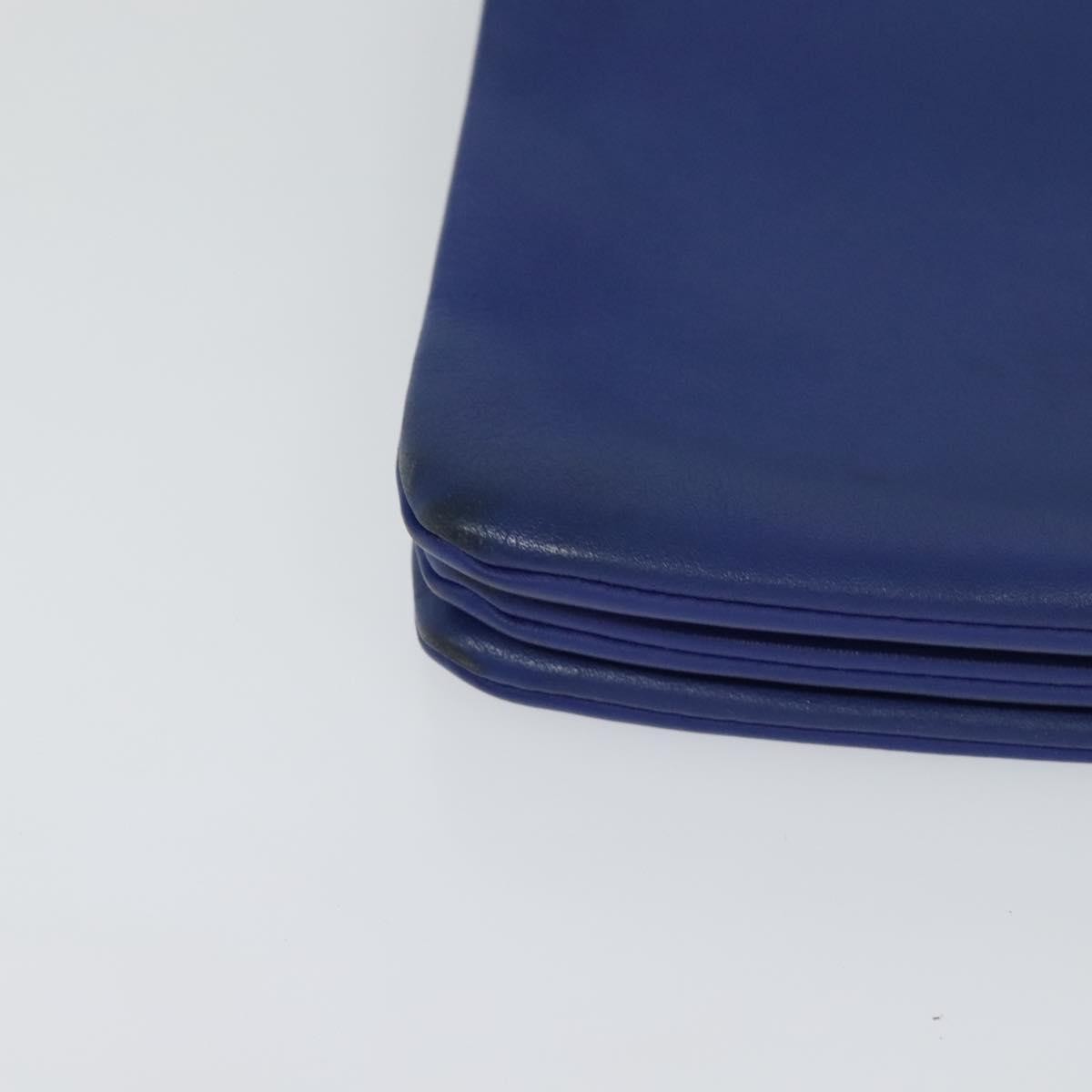 Celine Trio Leather Blue Leather Shoulder Bag Bag (Pre-Owned)