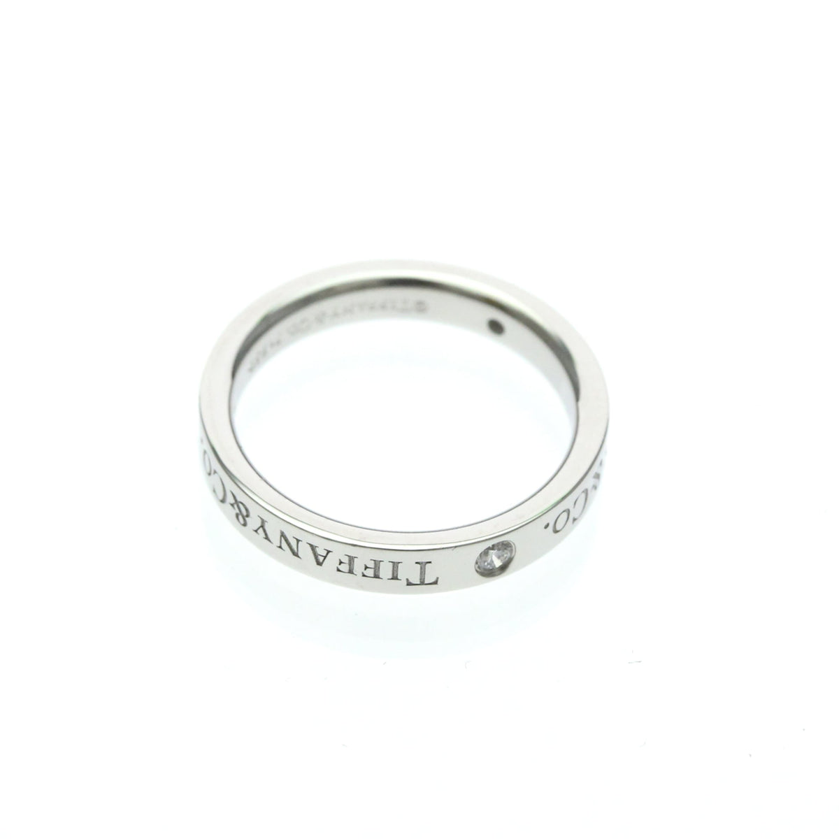 Tiffany & Co. Flat Platinum Silver Platinum Ring Jewelry (Pre-Owned)