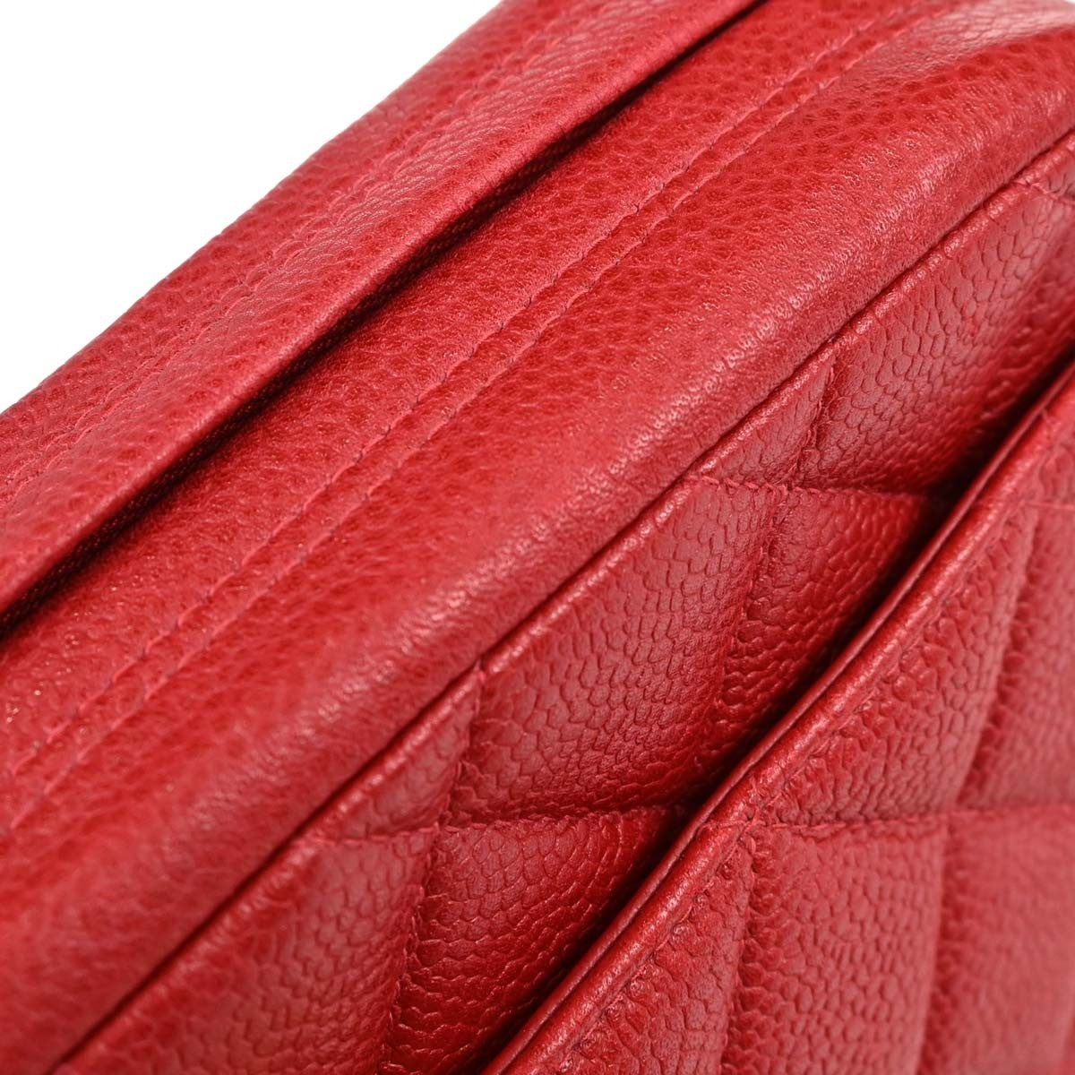 Chanel Misia Camera Quilted Lambskin Red Leather Handbag (Pre-Owned)
