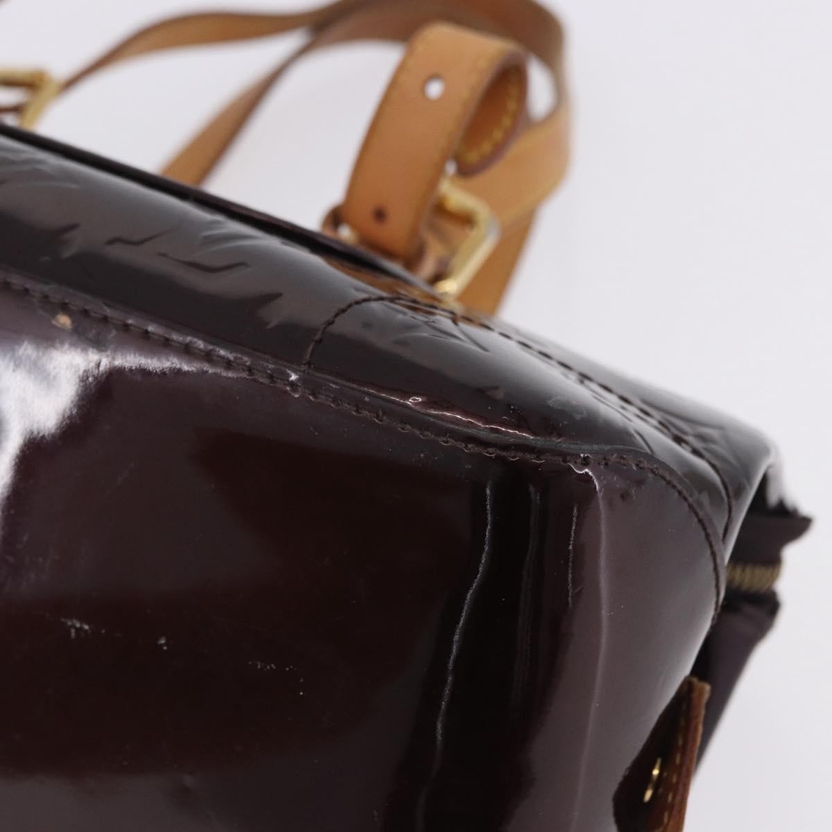 Louis Vuitton Rosewood Avenue Monogram Vernis Burgundy Patent_Leather Handbag (Pre-Owned)