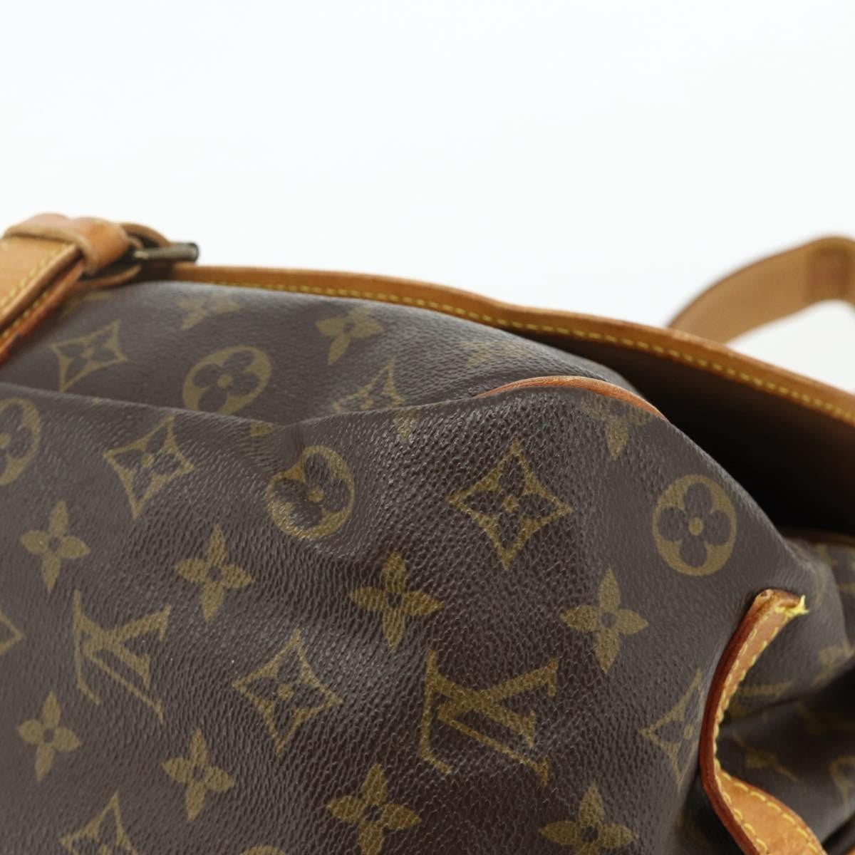 Louis Vuitton Saumur Monogram Canvas Brown Canvas Shoulder Bag Bag (Pre-Owned)