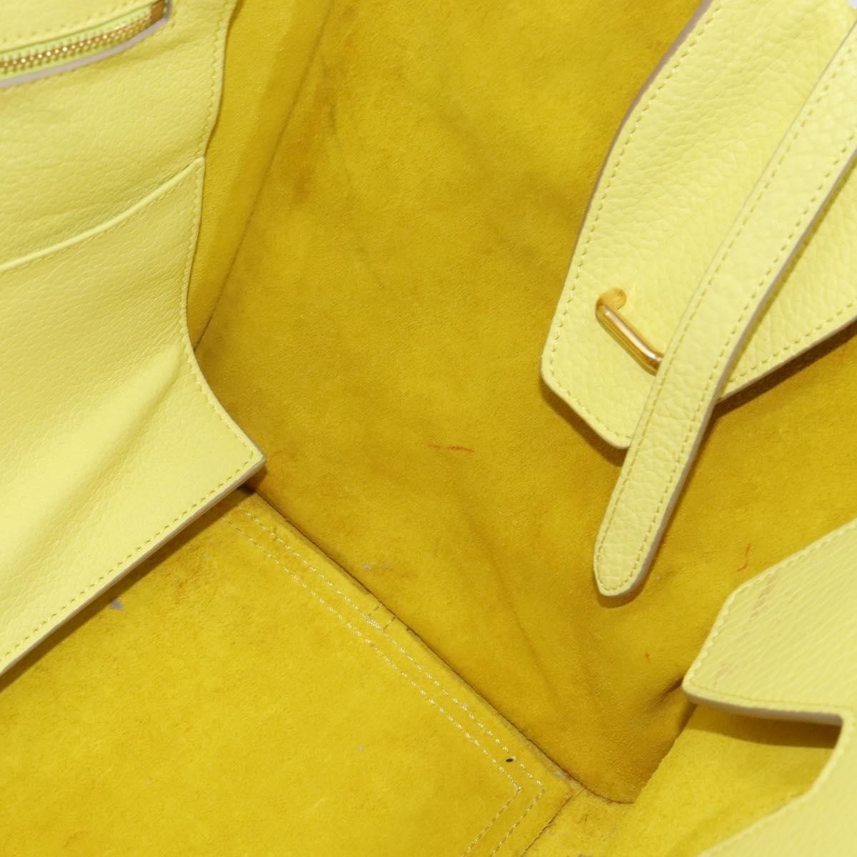 Celine Tie Knot Smooth Leather Yellow Leather Bag (Pre-Owned)