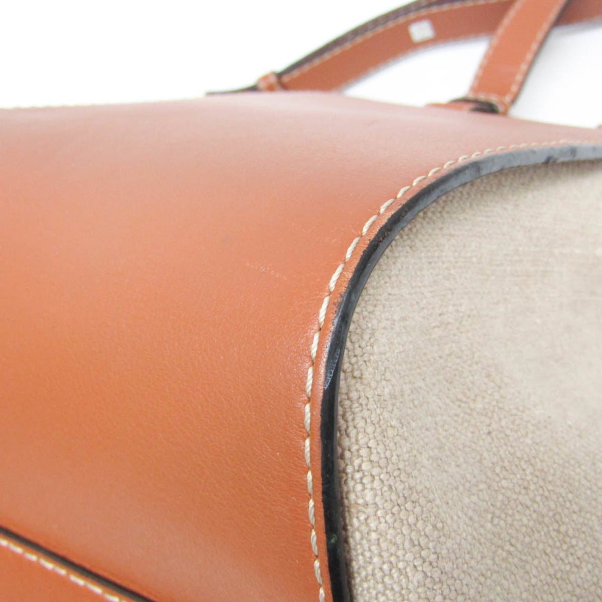 Loewe Hammock Leather And Canvas Brown Leather Handbag (Pre-Owned)