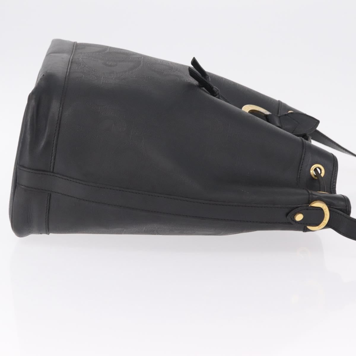 Christian Dior Trotter Shoulder Canvas Black Canvas Handbag (Pre-Owned)