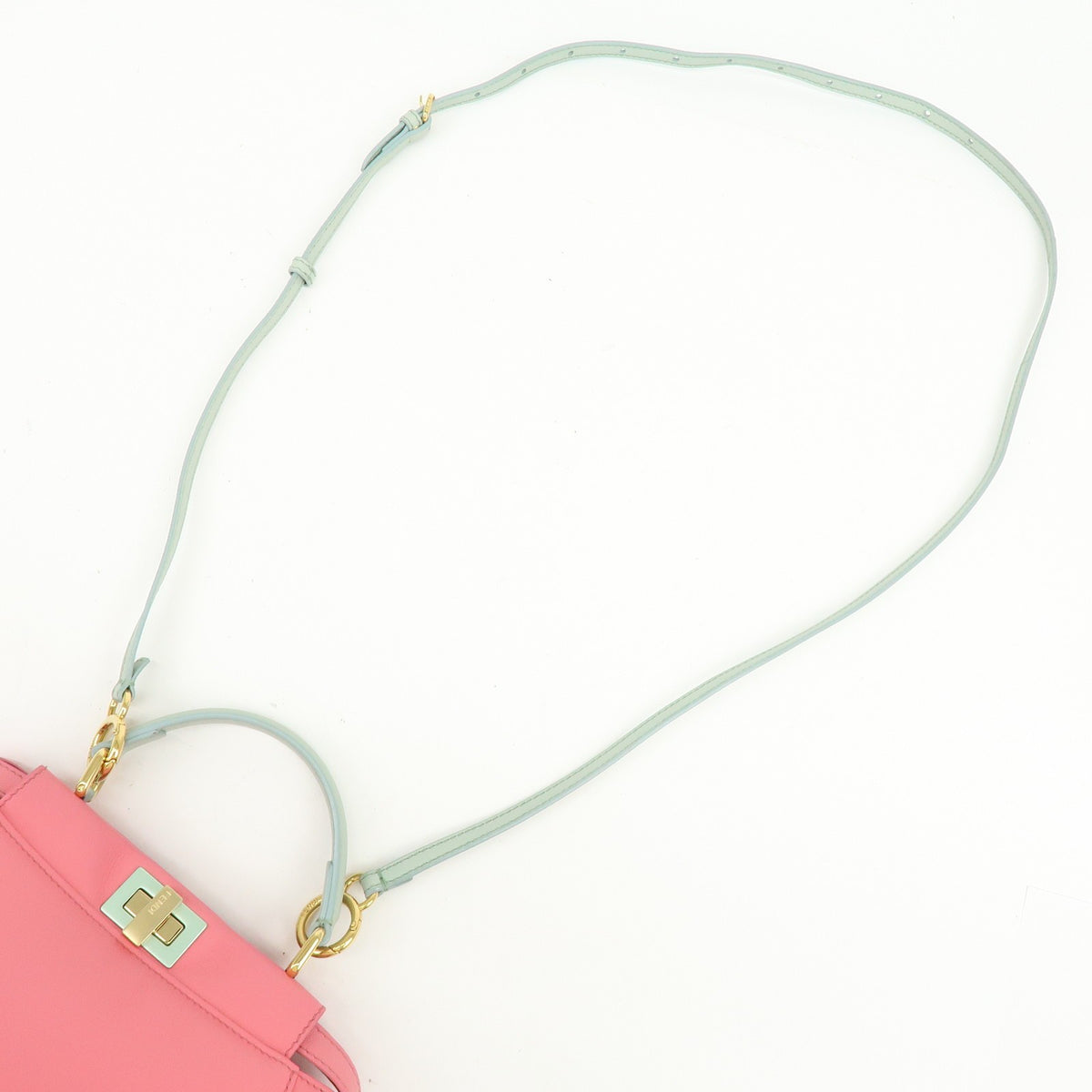 Fendi Peekaboo Leather Pink Leather Handbag (Pre-Owned)