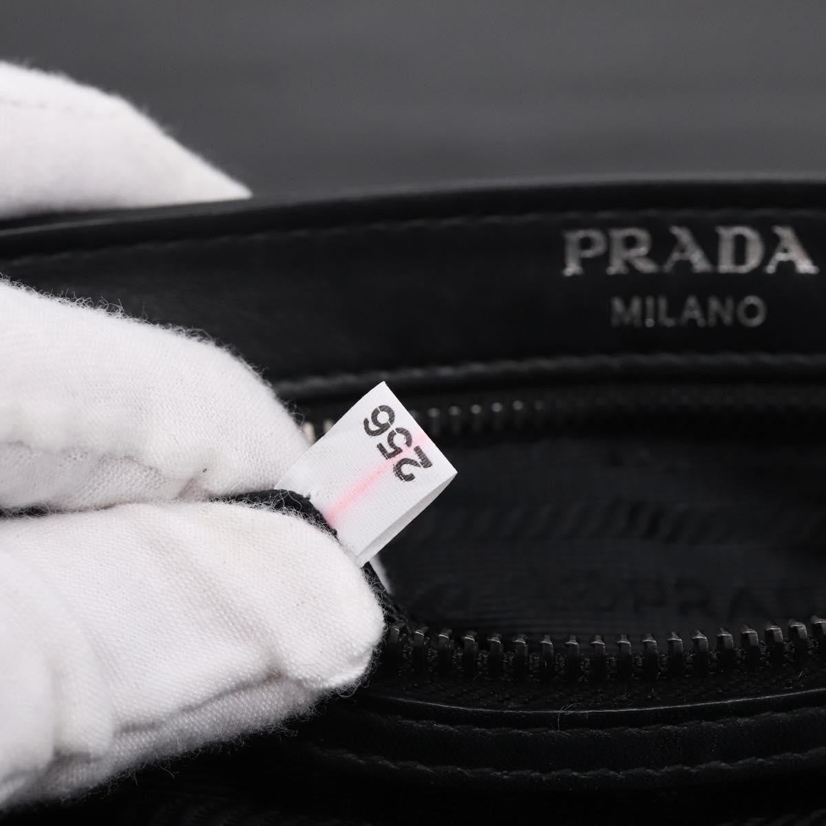 Prada Chain Flap Studded Glace Calf White Leather Shoulder Bag Bag (Pre-Owned)