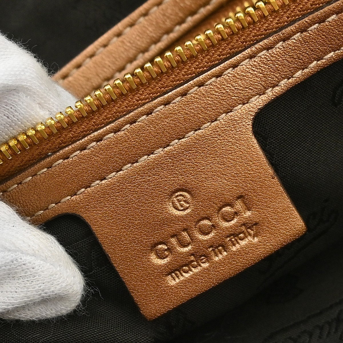 Gucci Twins Gg Canvas With Leather Beige Canvas Tote Bag Bag (Pre-Owned)