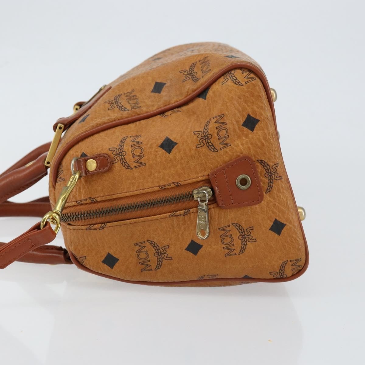 MCM Visetos Canvas And Leather Brown Canvas Handbag (Pre-Owned)