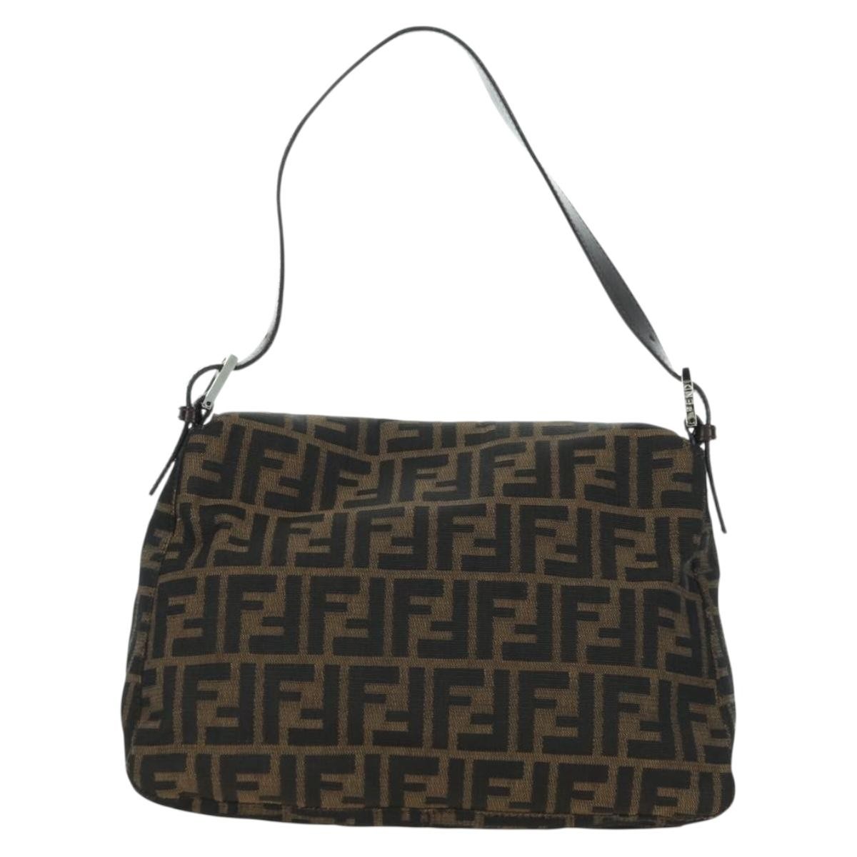 Fendi Mama Forever Zucca Canvas Brown Canvas Handbag (Pre-Owned)