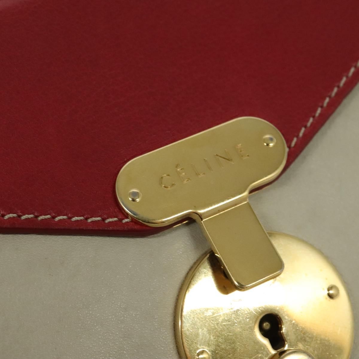 Celine Shoulder Leather Red Leather Shoulder Bag Bag (Pre-Owned)