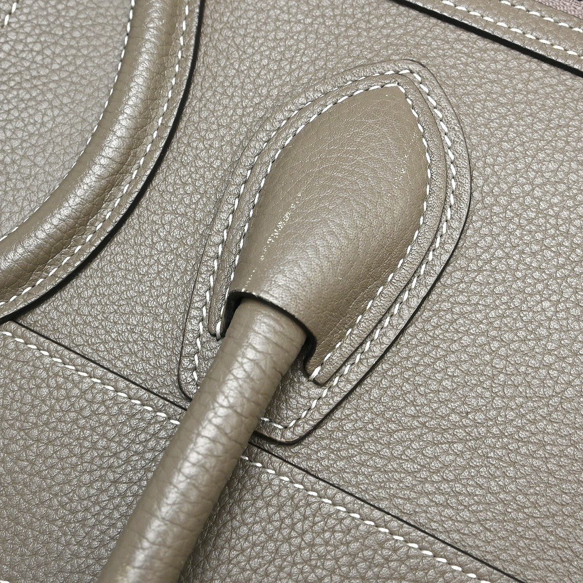 Celine Luggage Grainy Leather Gray Leather Handbag (Pre-Owned)
