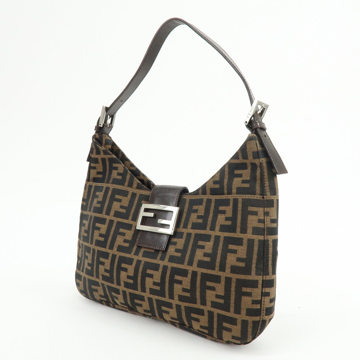 Fendi Vintage Zucca Canvas Brown Canvas Tote Bag Bag (Pre-Owned)