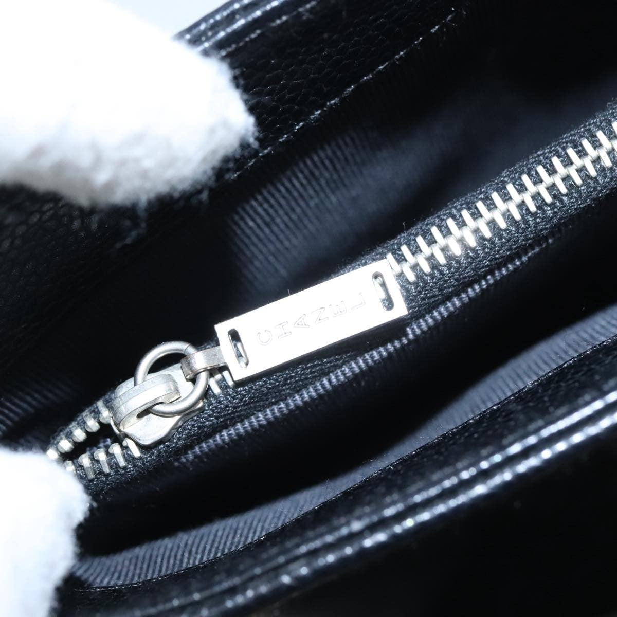 Chanel Vintage Tote Leather Black Leather Tote Bag Bag (Pre-Owned)
