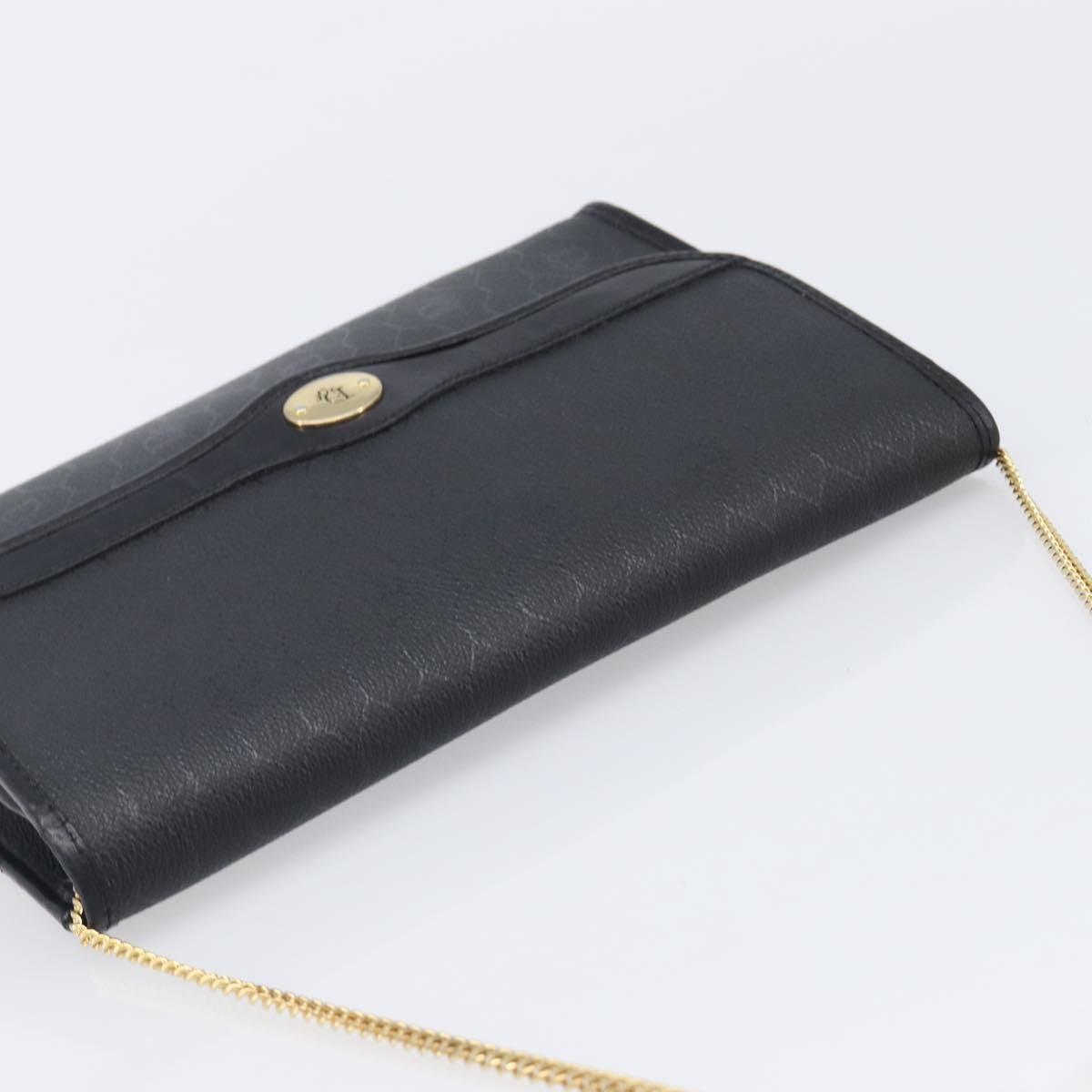 Christian Dior Vintage Honeycomb Zip Coated Canvas Black Canvas Clutche & Pouche Bag (Pre-Owned)