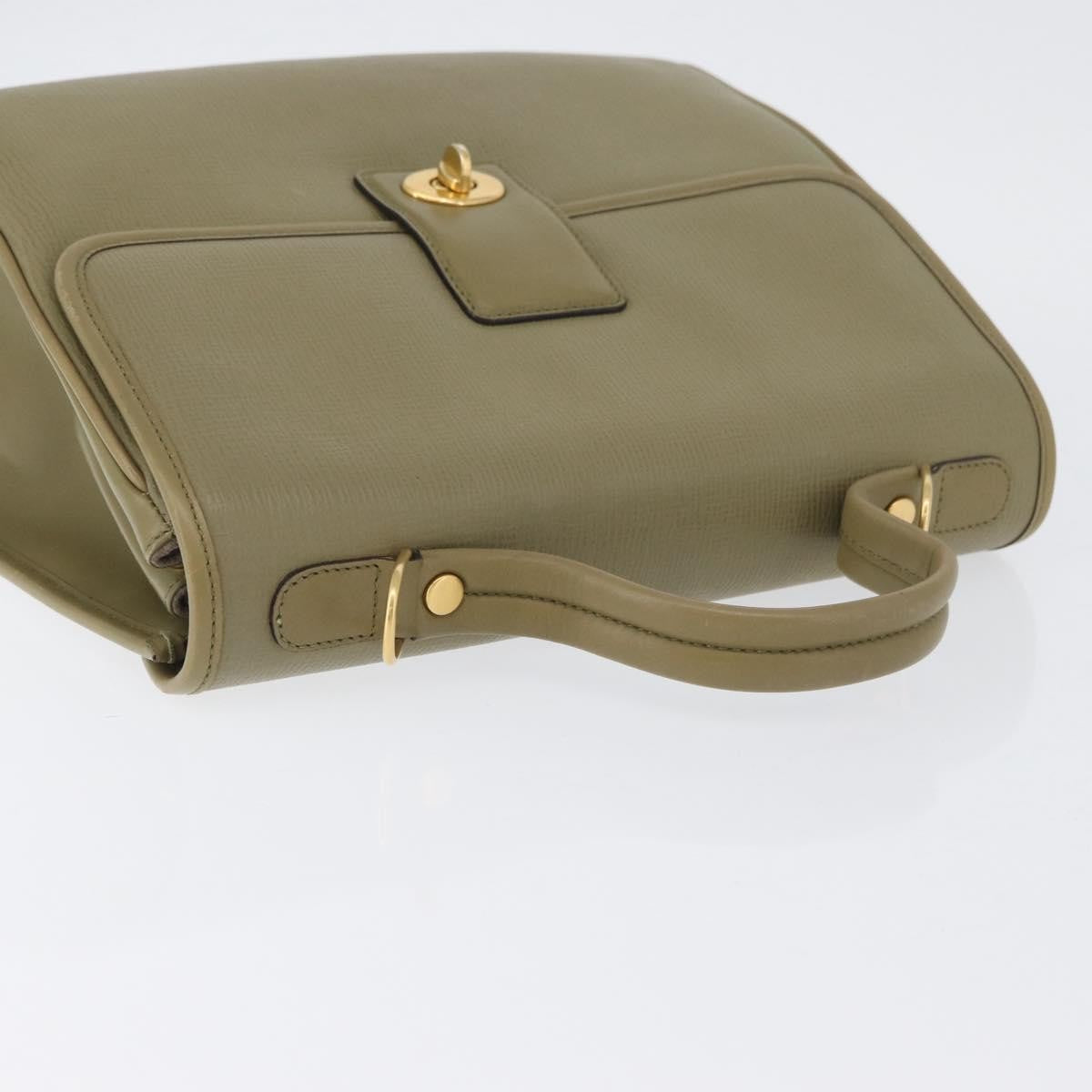 Gucci Vintage Leather Green Leather Handbag (Pre-Owned)