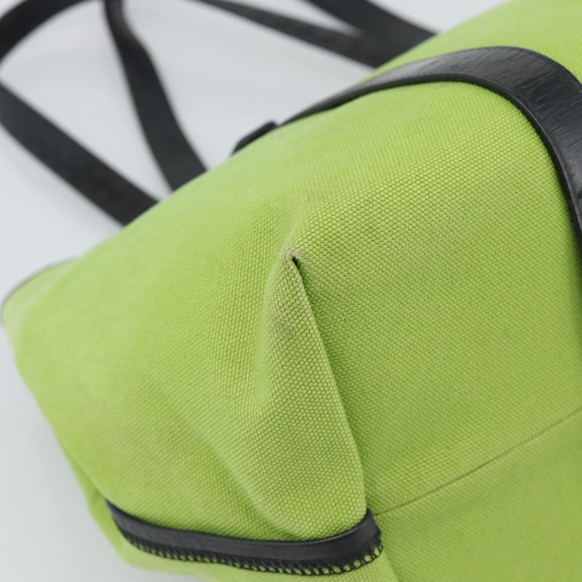 Bottega Veneta Vintage Canvas Green Canvas Tote Bag Bag (Pre-Owned)