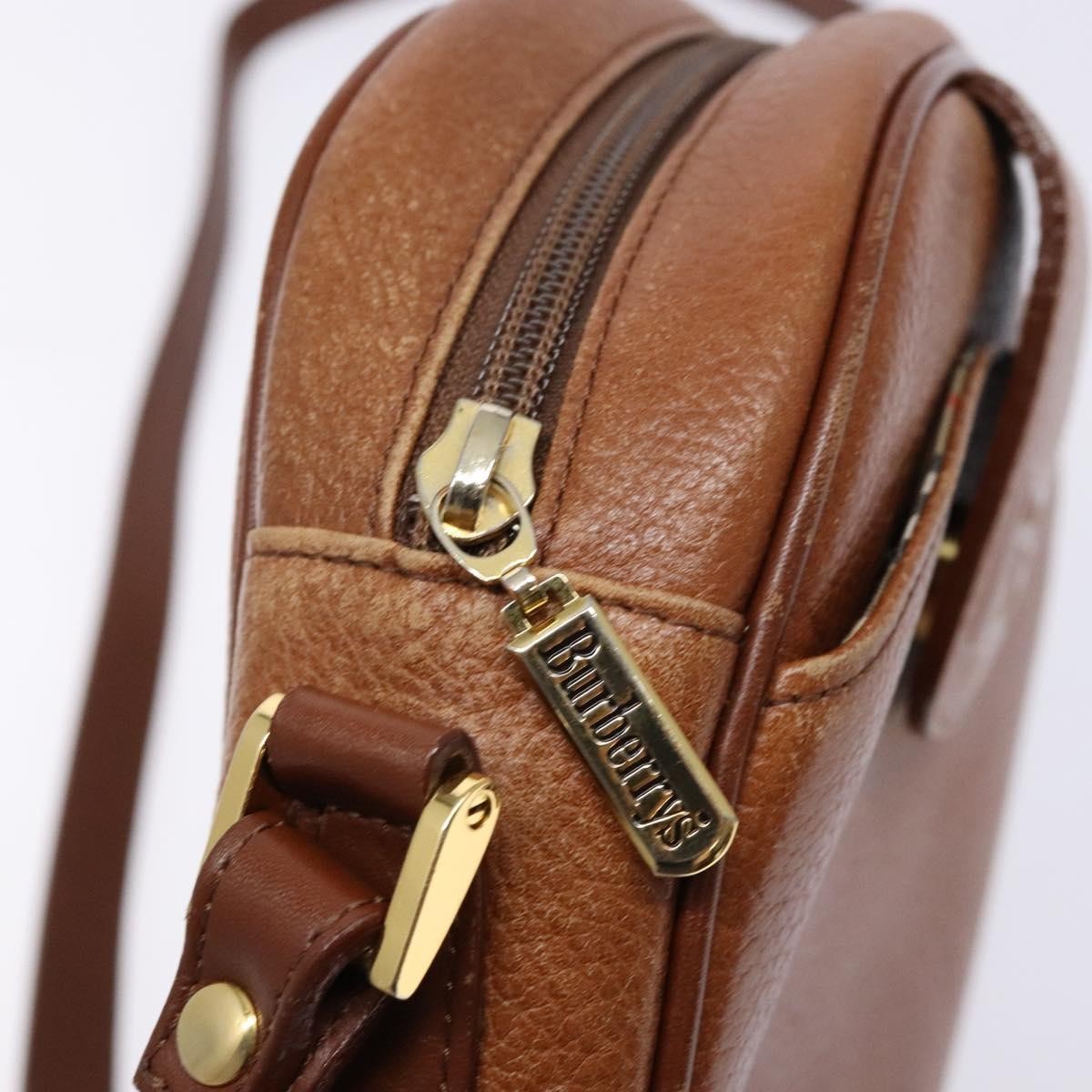 Burberry Shoulder Leather Brown Leather Shoulder Bag Bag (Pre-Owned)