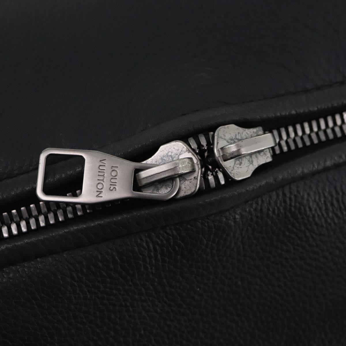 Louis Vuitton Aerogram Keepall Bandouliere Leather Black Leather Travel Bag Bag (Pre-Owned)
