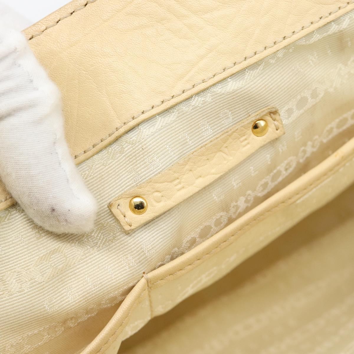 Celine Boogie Satchel Leather Beige Leather Handbag (Pre-Owned)
