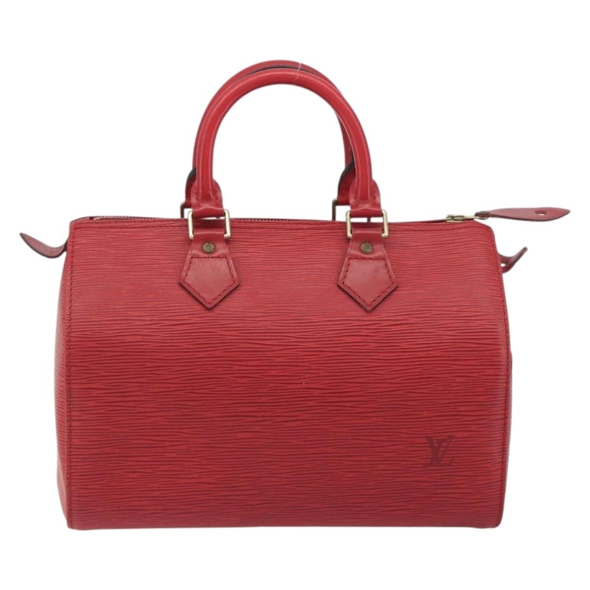 Louis Vuitton Speedy Epi Leather Red Leather Handbag (Pre-Owned)