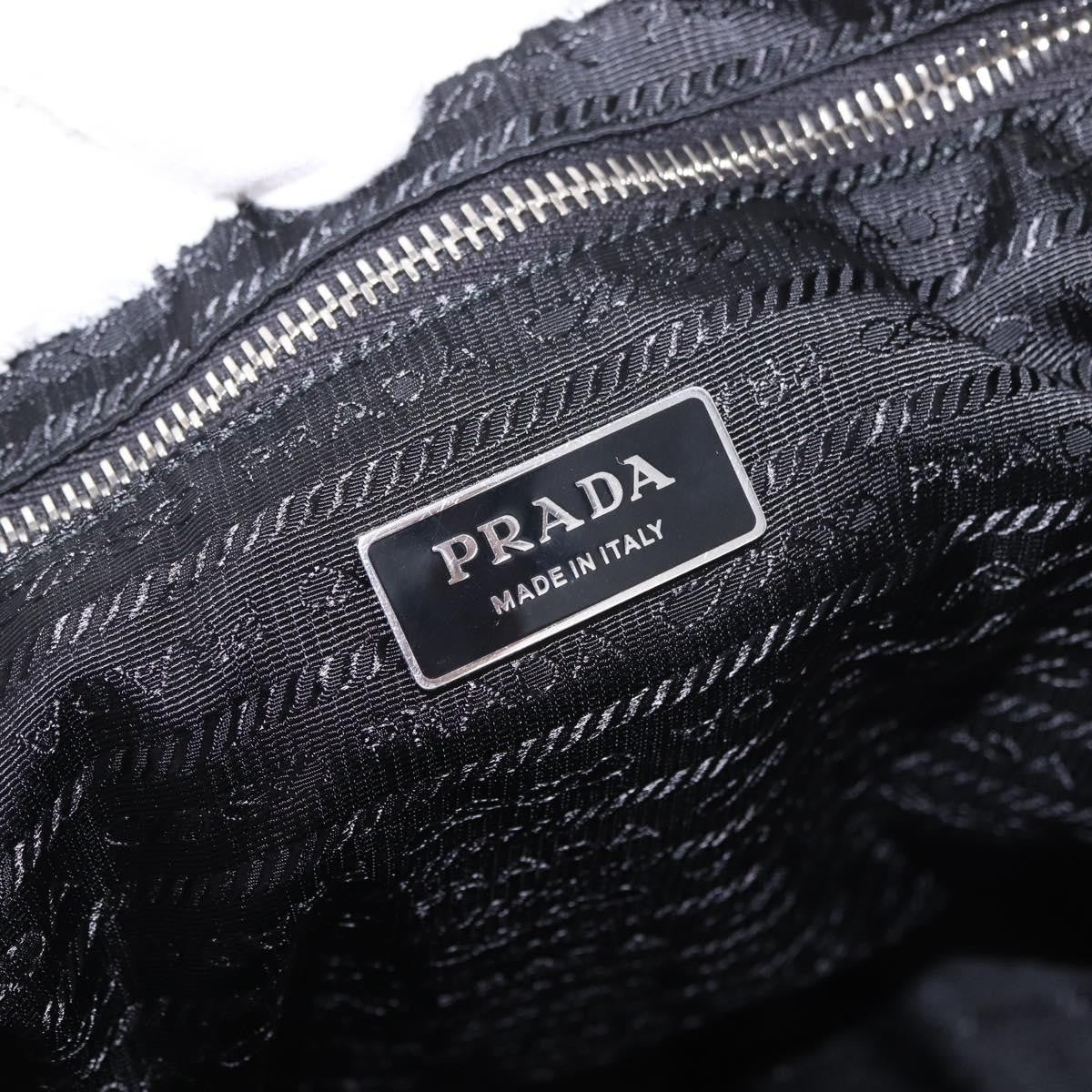 Prada Logo Terry Cloth White Cloth Tote Bag Bag (Pre-Owned)